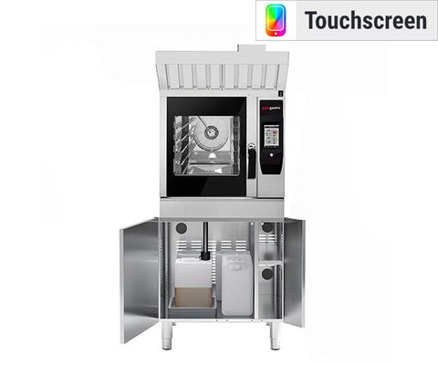 Combi steamer with chicken grill function