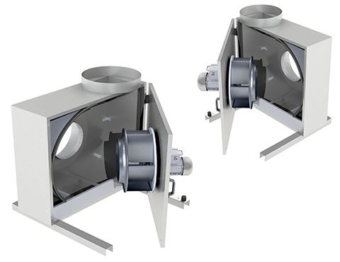 Air boxes for charcoal grills