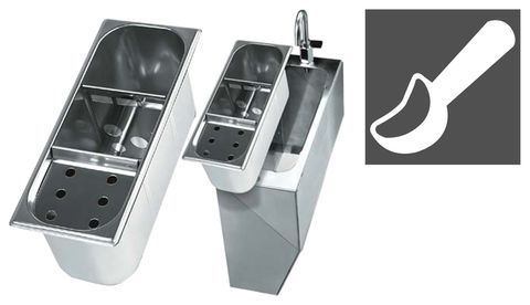 Scoop rinser for ice cream