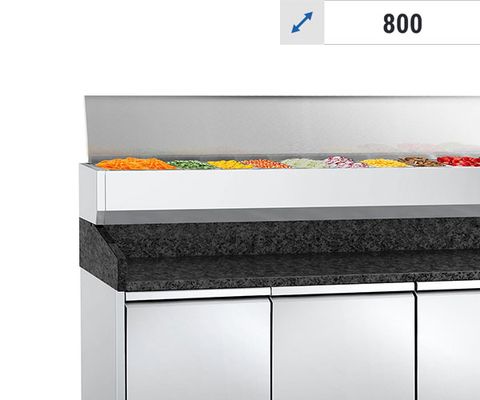 مع واجهة عرض مبردة - غطاء ستانلس ستيل