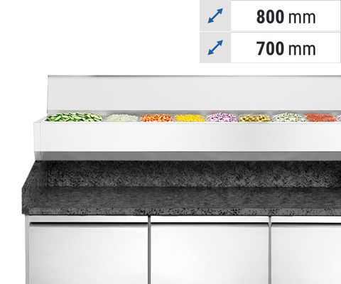 Με ψυχόμενη βιτρίνα - Καπάκι από ανοξείδωτο ατσάλι