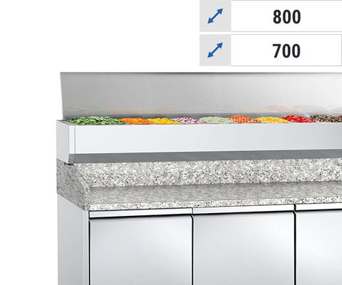 مع واجهة عرض مبردة - غطاء ستانلس ستيل