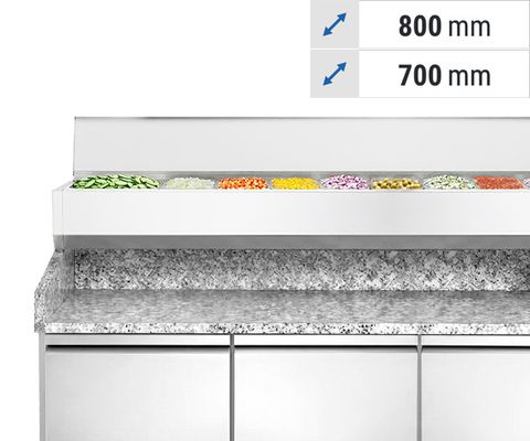 Με ψυχόμενη βιτρίνα - Καπάκι από ανοξείδωτο ατσάλι