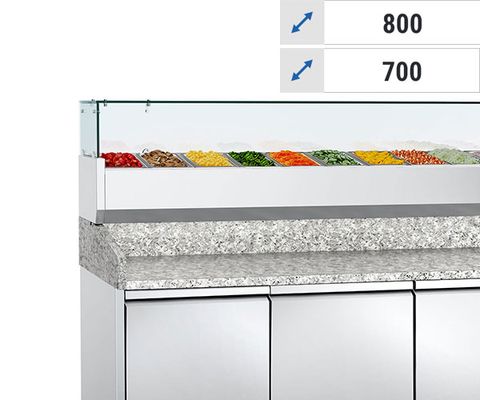 مع واجهة عرض مبردة - زجاجية