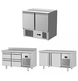 Salátaasztalok és hűtőasztalok