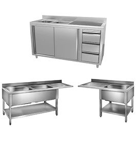 Mosogatóasztalok és mosogatószekrények