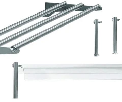 Scorrivassoi, coperture in vetro e staffe di montaggio 