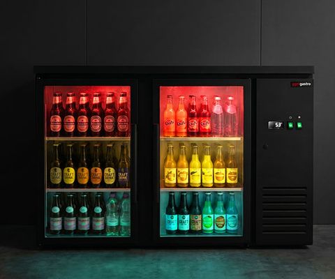 Bar refrigerated counters - Black - Glass doors