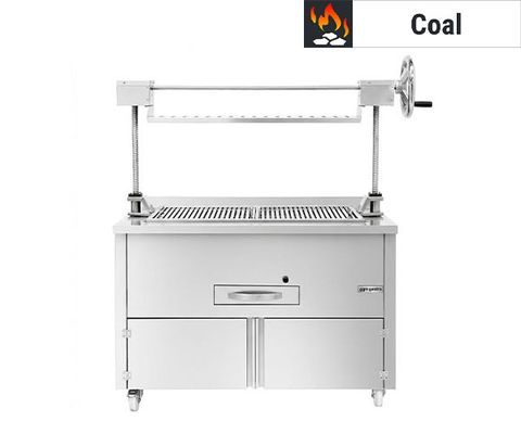 Charcoal grill with lift