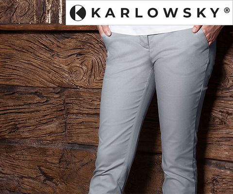 Karlowsky Chino byxor för kvinnor Steel Grey