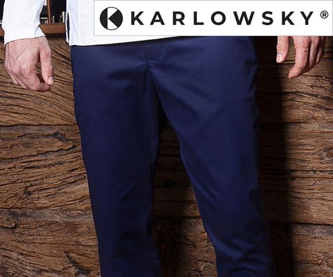 Karlowsky Chino Navy byxor för män