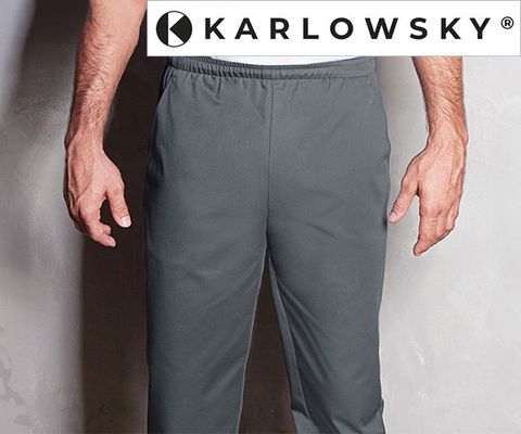 Karlowsky slip-on byxor Kaspar Antracit