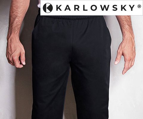 Karlowsky slip-on byxor Kaspar Svart