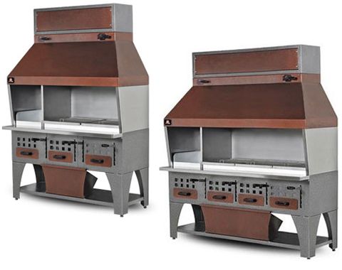 Wall charcoal grills 