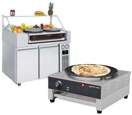 طاولات تحضير متنقلة مزودة بجهاز لصنع الكريب