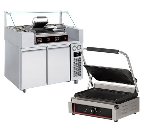 طاولات تحضير متنقلة مع آلات التوست