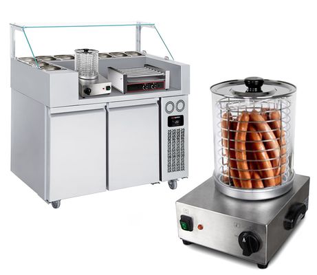 طاولات تحضير متنقلة مزودة مع آلات النقانق