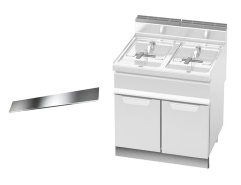 Stainless steel plinth for cooking appliances