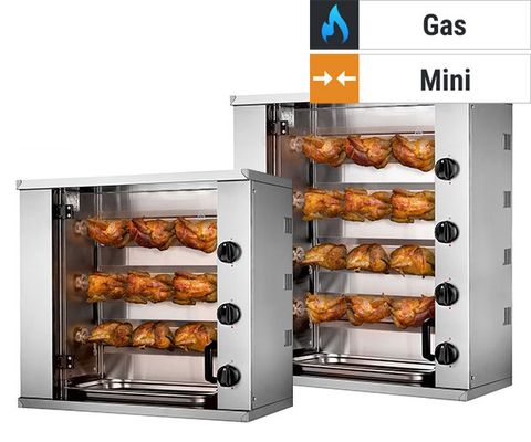 Mini grelhadores gas de frango