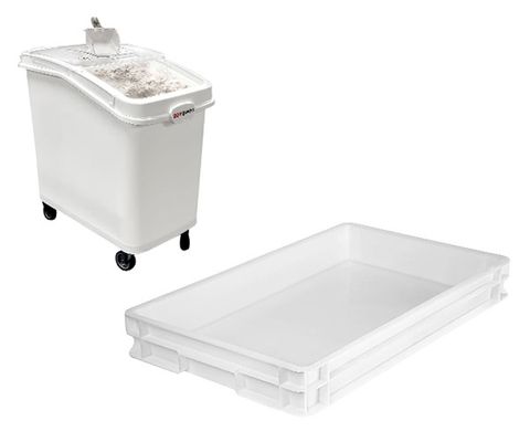 Contenitori per impasto, carrelli per farina e altro ancora