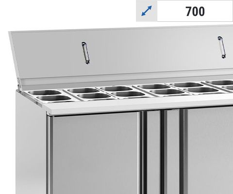 Saladetter med lock i rostfritt stål