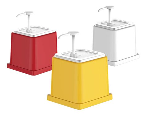 Såsdispenser i plast