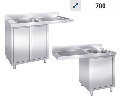Diskbänk för Diskmaskin - 1 Ho 700 Djup