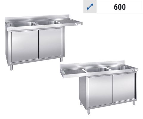 Diskbänk för Diskmaskin - 2 Hoar 600 Djup