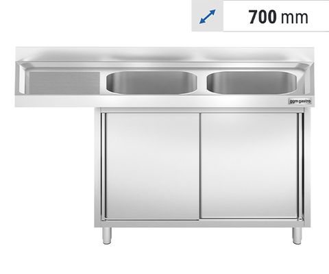 Dishwasher cabinets - 2 basins 700 deep