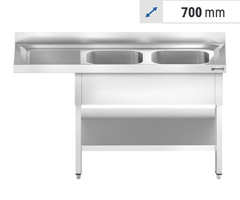 Dishwasher tables 2 basins- depth 700 mm