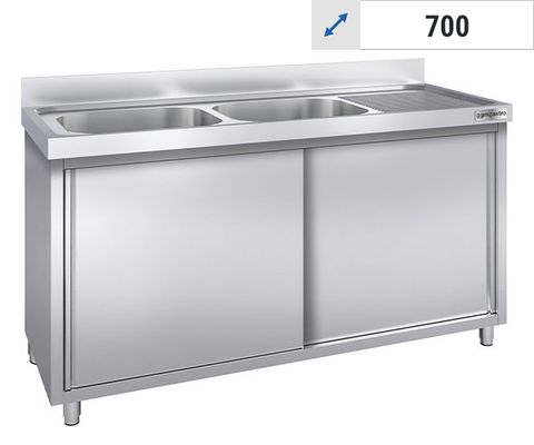 Diskskåp - 2 hoar - 700 mm