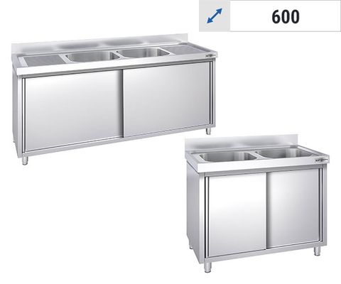 Diskskåp - 2 hoar i mitten - 600 mm