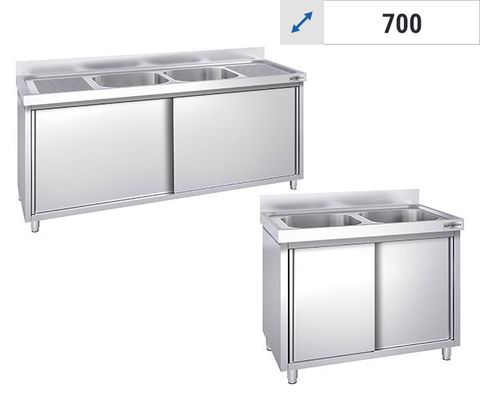 Diskskåp - 2 hoar i mitten - 700 mm