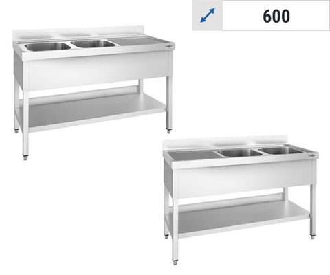 Diskbänkar 2 hoar - djup 600 mm