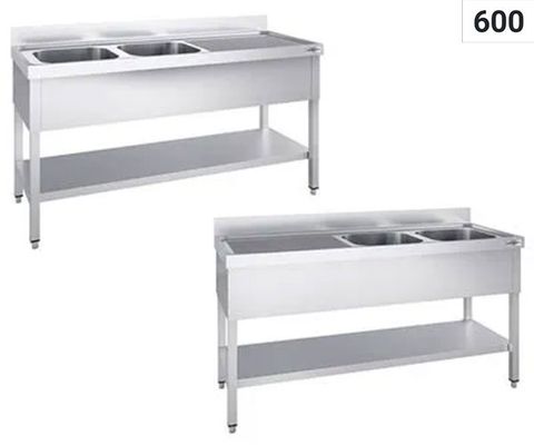 Eviers 2 cuves - Profondeur 600 mm