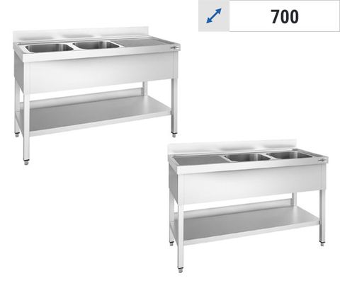 Diskbänkar 2 hoar - djup 700 mm