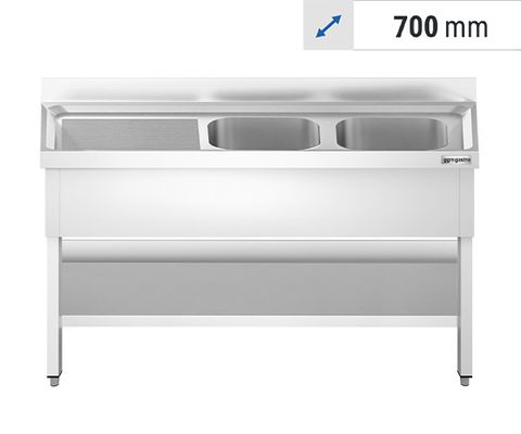 Sink units 2 basins - depth 700 mm