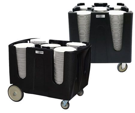 Plate dispenser with wheels