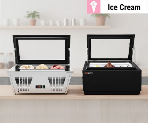 Vitrine pentru înghețată de masă