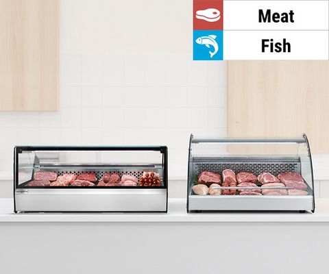 Vitrine frigorifice de masă pentru pește și carne