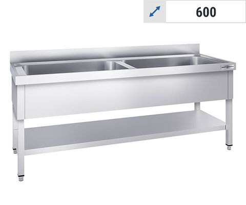 Stolovi sa sudoperima za pranje lonaca 600 dubina