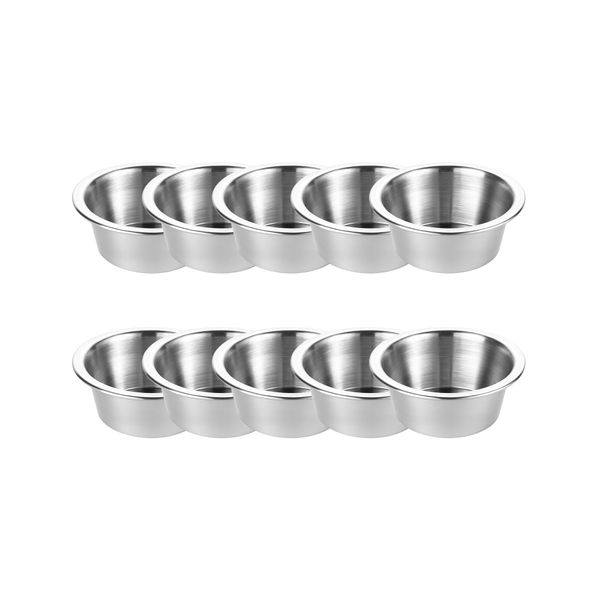 (10 Stück) Mini Diptasse - Ø 60mm - Edelstahl