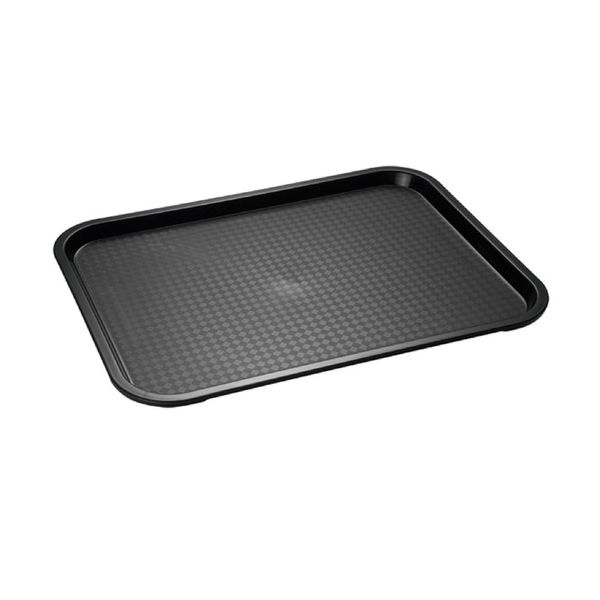 (6 Stück) FAST FOOD Tablett - Polypropylen - 350x270mm - Schwarz