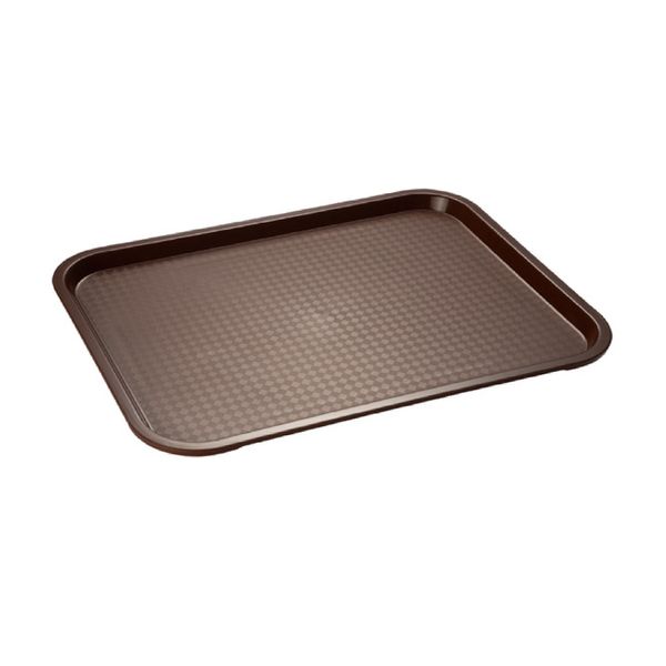 (6 Stück) FAST FOOD Tablett - Polypropylen - 350x270mm - Braun