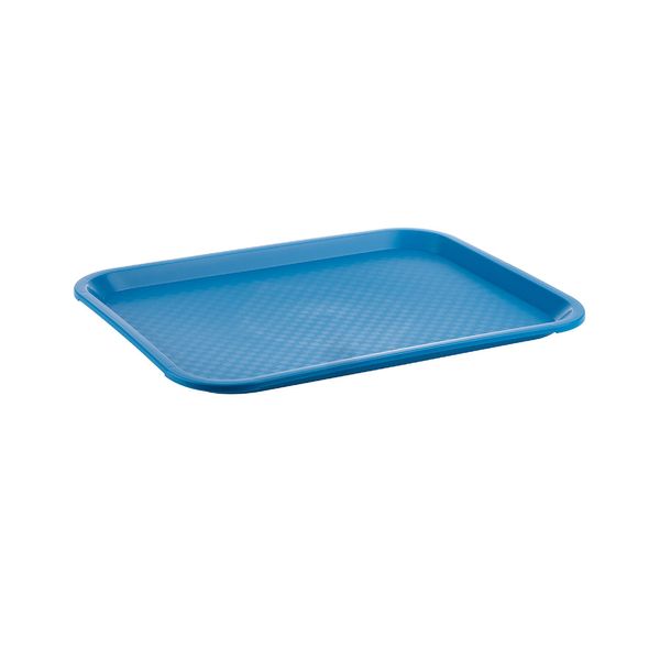(6 Stück) FAST FOOD Tablett - Polypropylen - 350x270mm - Blau