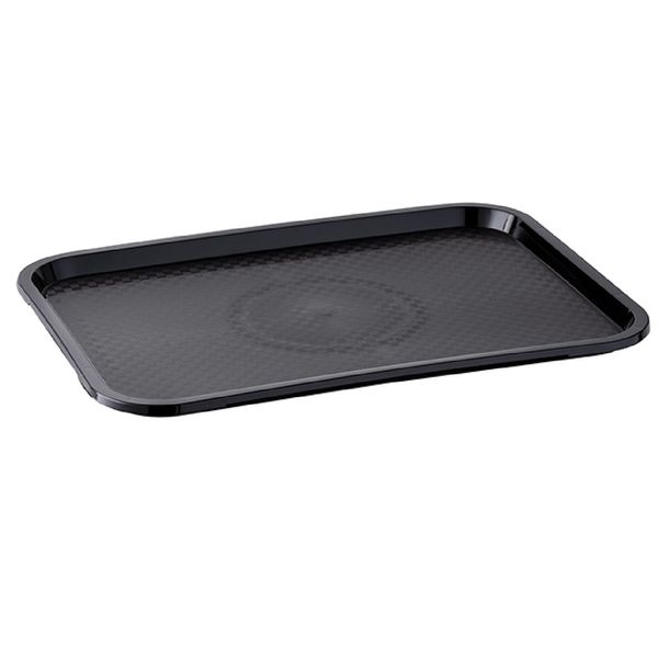 (6 Stück) FAST FOOD Tablett - GN 1/1 - Polypropylen - Höhe: 20mm - Schwarz