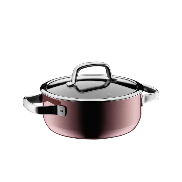 WMF | FUSIONTEC MINERAL - Bratentopf - Ø 200mm - 2,4 Liter - inkl. Glasdeckel - Rose Quartz