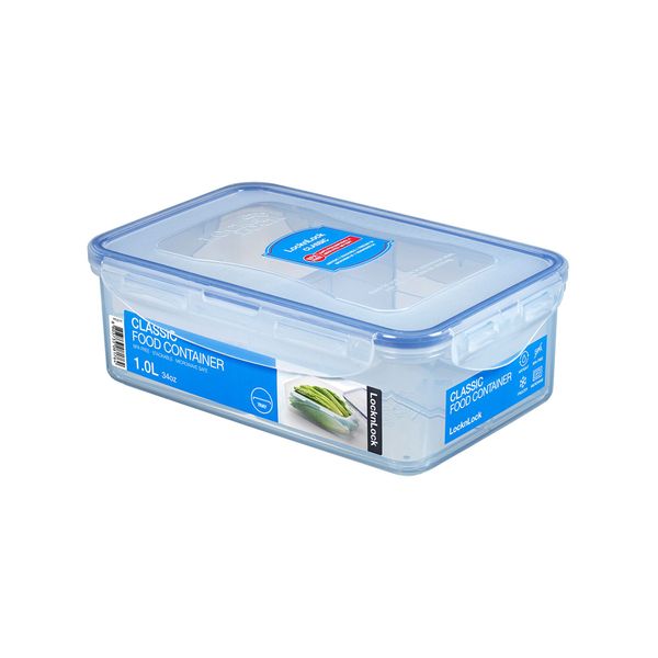 (6 Stück) LOCKnLOCK | Multifunktionsbox Classic - 1 Liter - mit Abtropfgitter - transparent