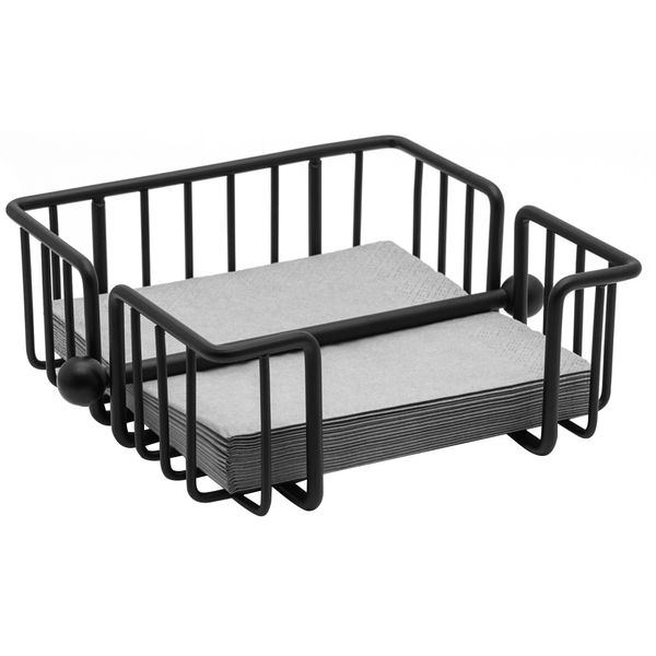 (6 Stück) Serviettenhalter - URBAN - Metall - für ca. 50 Servietten 1/4 Falz - inkl. Beschwerer