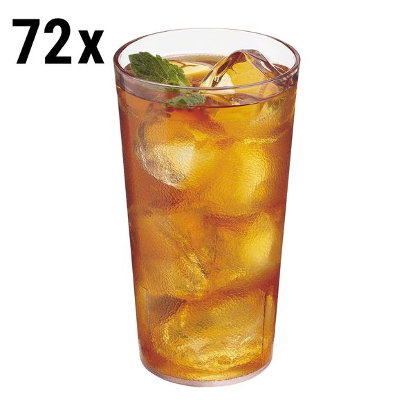 (72 Stück) CAMBRO | COLORWARE - Trinkbecher - 373ml - texturierte Oberfläche - Transparent